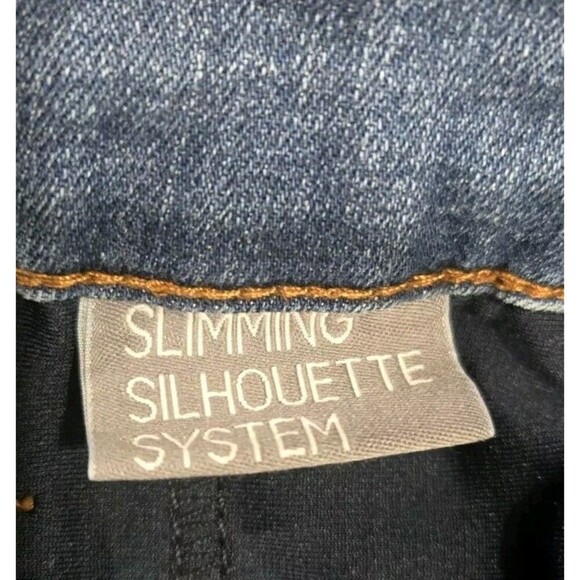 Melissa McCarthy Seven7 Jeans Women 26W Floral Embroidered Distressed Stretch - Picture 7 of 9